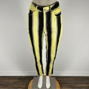 BDG Yellow Black Striped Mom Jeans | High Rise Circus Goth Dark Carnival 27❤️